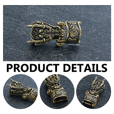 Brass Shackle Clasps KK-WH0816-047AB-1