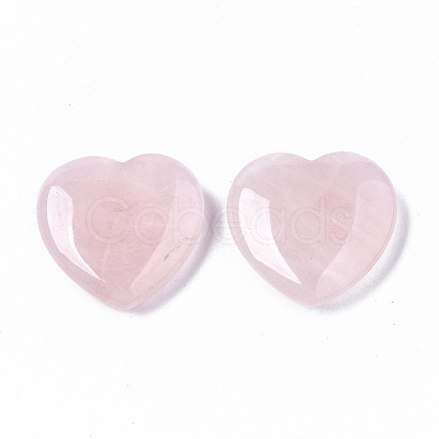 Natural Rose Quartz Heart Love Stone G-S364-069-1