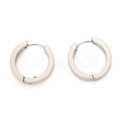 Tarnish Resistant 304 Stainless Steel Huggie Hoop Earrings X-EJEW-O087-09G-P-1