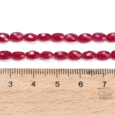 Lab Grown Red Corundum Beads Strands GG-CBAC488-01B-1