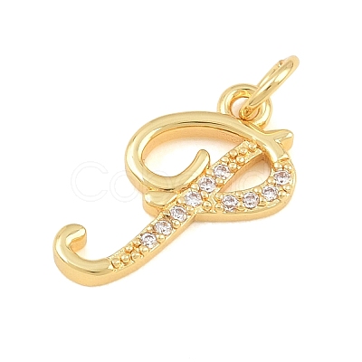 Brass Micro Pave Clear Cubic Zirconia Pendants CU-CBA7939-01P-G-1
