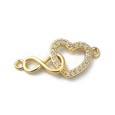 Rack Plating Brass Micro Pave Clear Cubic Zirconia Pendants KK-R157-09G-1