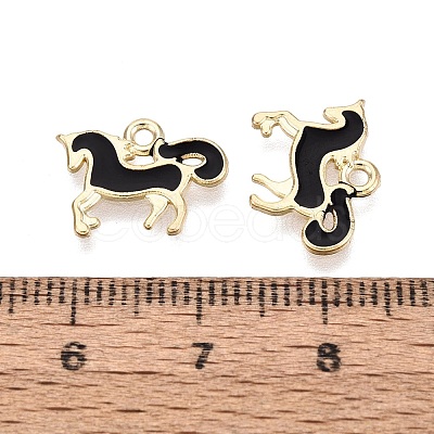 Alloy Enamel Pendants ENAM-N069-12KCG-02-1