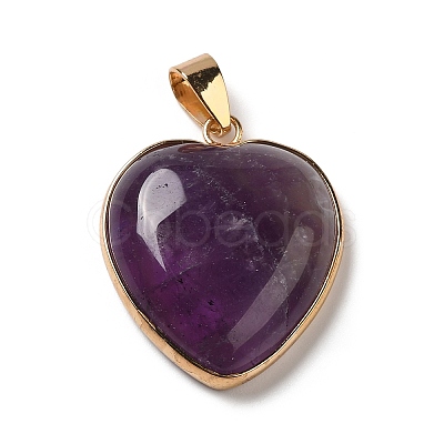 Natural Amethyst Pendants G-K335-04G-17-1