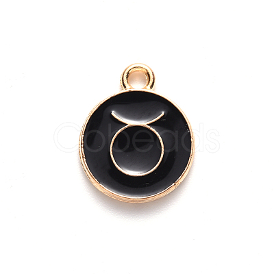 Alloy Enamel Pendants X-ENAM-S124-01A-08C-1