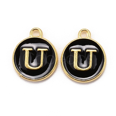 Golden Plated Alloy Charms LS-ENAM-S118-02U-1