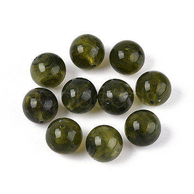 Round Acrylic Imitation Gemstone Beads OACR-R029-16mm-02A-1
