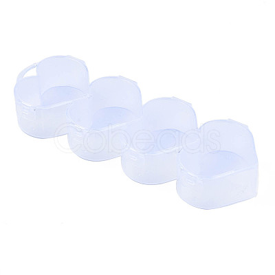 Heart Polypropylene(PP) Bead Storage Container LS-CON-N011-030-1