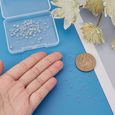 Anti-Tarnish 200Pcs Rhodium Plated 925 Sterling Silver Open Jump Rings STER-PH0001-50-1