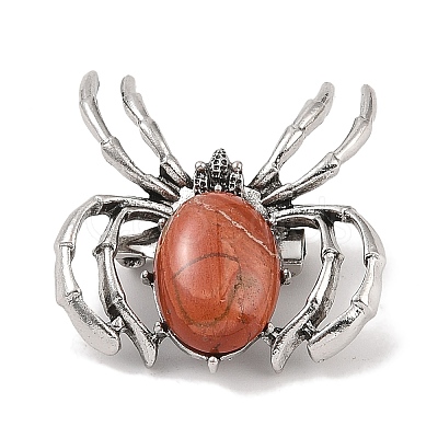 Natural Red Jasper Brooches G-A224-01AS-06-1