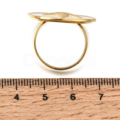 304 Stainless Steel Enamel Cuff Open Rings SA-CBA369F-04G-05-1