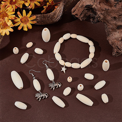 405Pcs Wood Beads WOOD-GA0001-89-1