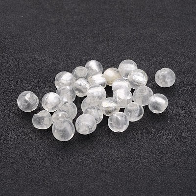 Handmade Silver Foil Glass Beads FOIL-R054-10mm-18-1