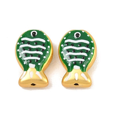 Baking Paint Opaque Glass Enamel Beads GL-CBA4370-01A-1