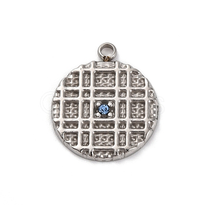 304 Stainless Steel Pendants STAS-R005-07P-03-1