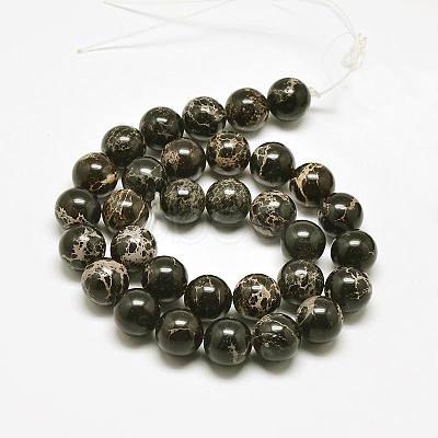 Natural Imperial Jasper Beads Strands X-G-I122-8mm-11-1