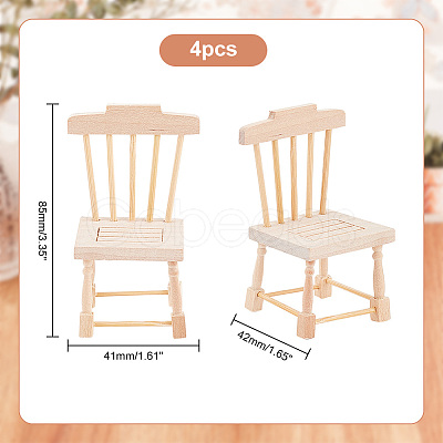 Mini Wooden Chairs DJEW-WH0042-03A-1