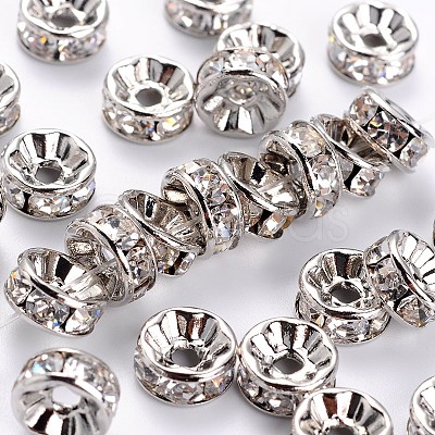 Brass Rhinestone Spacer Beads RB-A014-Z8mm-01P-NF-1