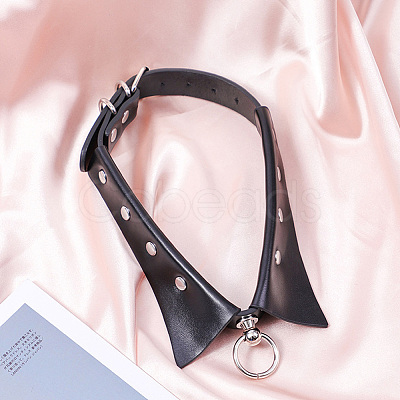 PU Leather Collar Choker Necklaces for Women NJEW-CL0001-23A-1