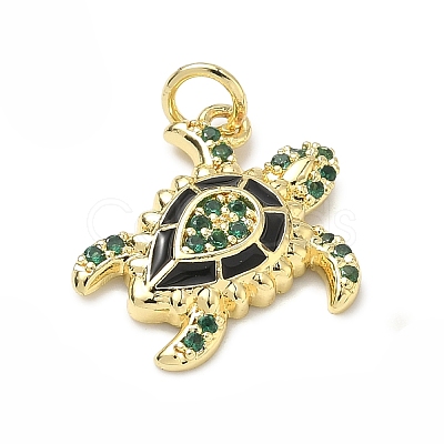 Brass Micro Pave Cubic Zirconia Pendants KK-H255-01A-G01-1