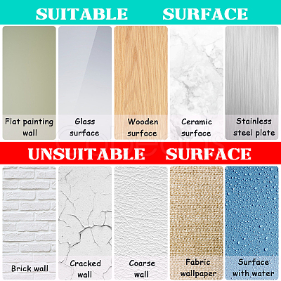 Translucent PVC Self Adhesive Wall Stickers STIC-WH0015-056-1