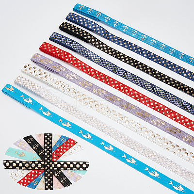 20 Yards 20 Style Polyester Elastic Ribbon EC-GF0001-21-1