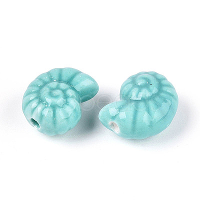 Glazed Porcelain Beads PORC-I028-02D-01-1