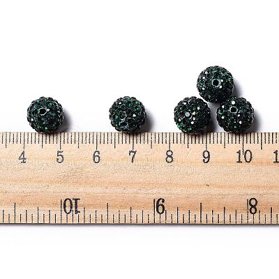Pave Disco Ball Beads X1-RB-A130-10mm-19-1