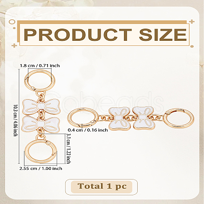 1Pcs Zinc Alloy Enamel Link Purse Strap Extenders AJEW-LP0007-87-1