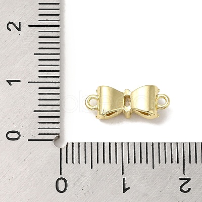 Brass Pave Clear Cubic Zirconia Connector Charms KK-G499-14G-1