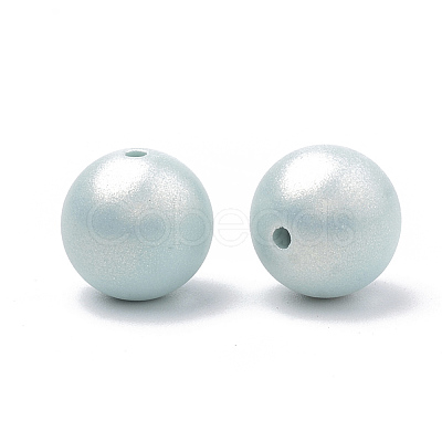 Spray Painted Style Acrylic Beads MACR-T010-8mm-02-1