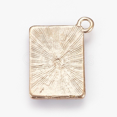 Alloy Enamel Pendants X-ENAM-O035-19G-B-1