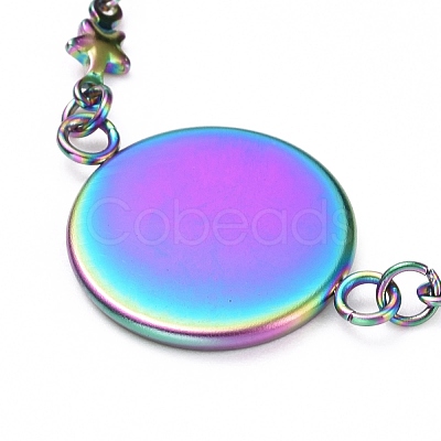 Rainbow Color 304 Stainless Steel Bracelet Making STAS-L248-008M-1