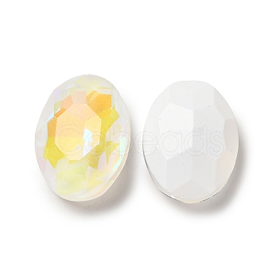 Mocha Fluorescent Style Glass Rhinestone Cabochons GGLA-M005-01B-001MK-1
