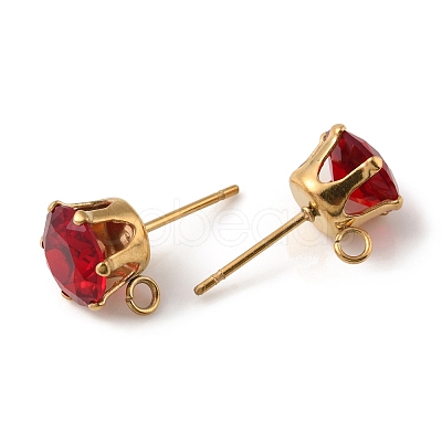 Ion Plating(IP) 304 Stainless Steel Stud Earring Findings STAS-M315-02G-02-1
