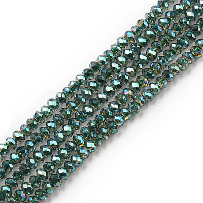 Electroplate Glass Beads Strands EGLA-F149-FR-08-1
