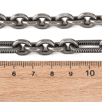 Vintage 304 Stainless Steel Figaro Chain Cable Chain Necklaces NJEW-C115-03AS-1