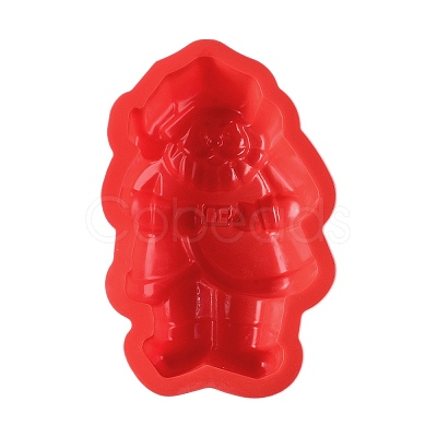 Santa Claus Cake DIY Food Grade Silicone Statue Mold DIY-K075-06-1