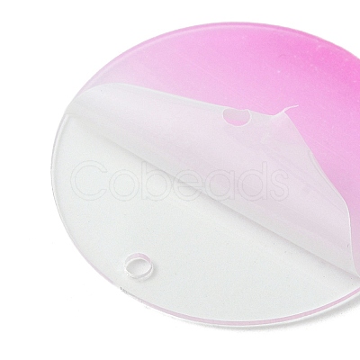DIY Acrylic Disc Tassel Keychain Making Kits DIY-FS0006-01A-1