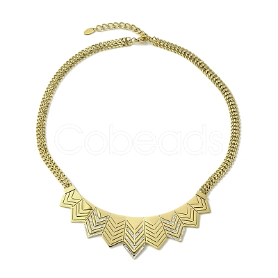 
304 Stainless Steel Bib Necklaces NJEW-Q322-09G-1