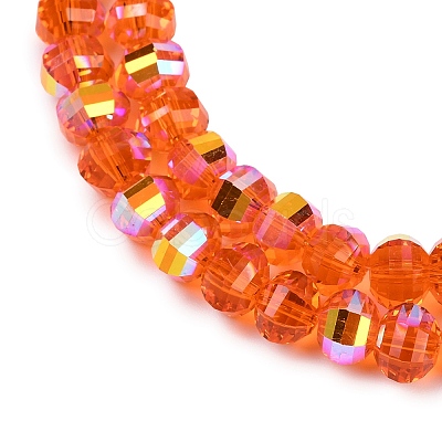 Electroplate Transparent Glass Beads Strands EGLA-B011-08A-AB10-1