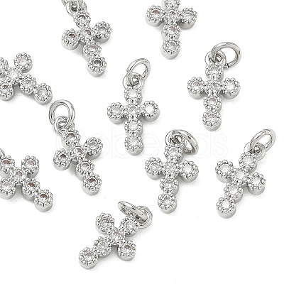 SHEGRACE Brass Micro Pave Cubic Zirconia Pendants XGRQ3D036-491P-1