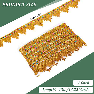 13M Polyester Braided Lace Ribbon OCOR-WH0070-108B-1