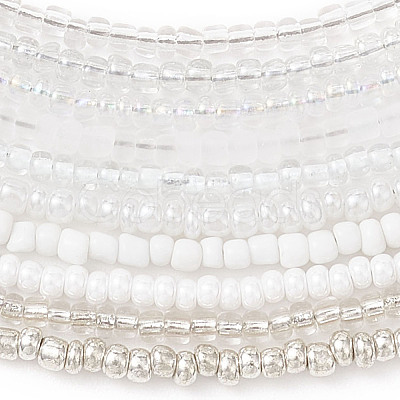 3MM Gradient Color Glass Seed Beaded Choker Necklaces for Women NJEW-JN05878-1