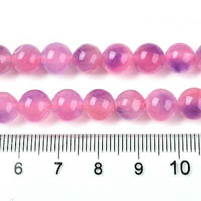 Dyed Natural White Jade Beads Strands G-T138-8mm-210-29-1