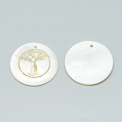 Freshwater Shell Pendants X-SHEL-Q016-013-1