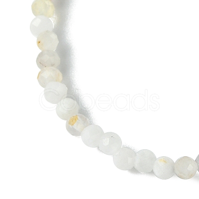 2mm Natural Pink Opal Faceted Round Beaded Stretch Bracelets for Women BJEW-JB10843-01-1