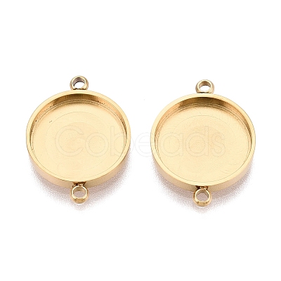 304 Stainless Steel Connector Cabochon Settings STAS-Q113-33A-G-1