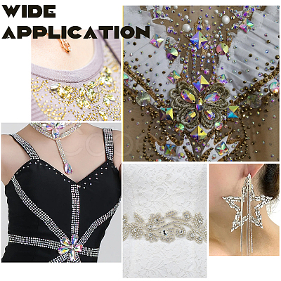 150Pcs Sew on Rhinestone EGLA-HS0001-01-1