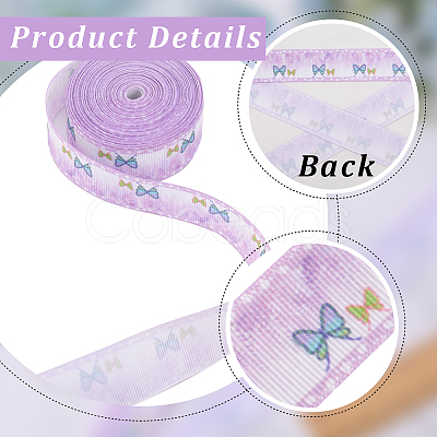 10 Yards Polyester Printed Grosgrain Ribbon OCOR-GF0002-36A-1